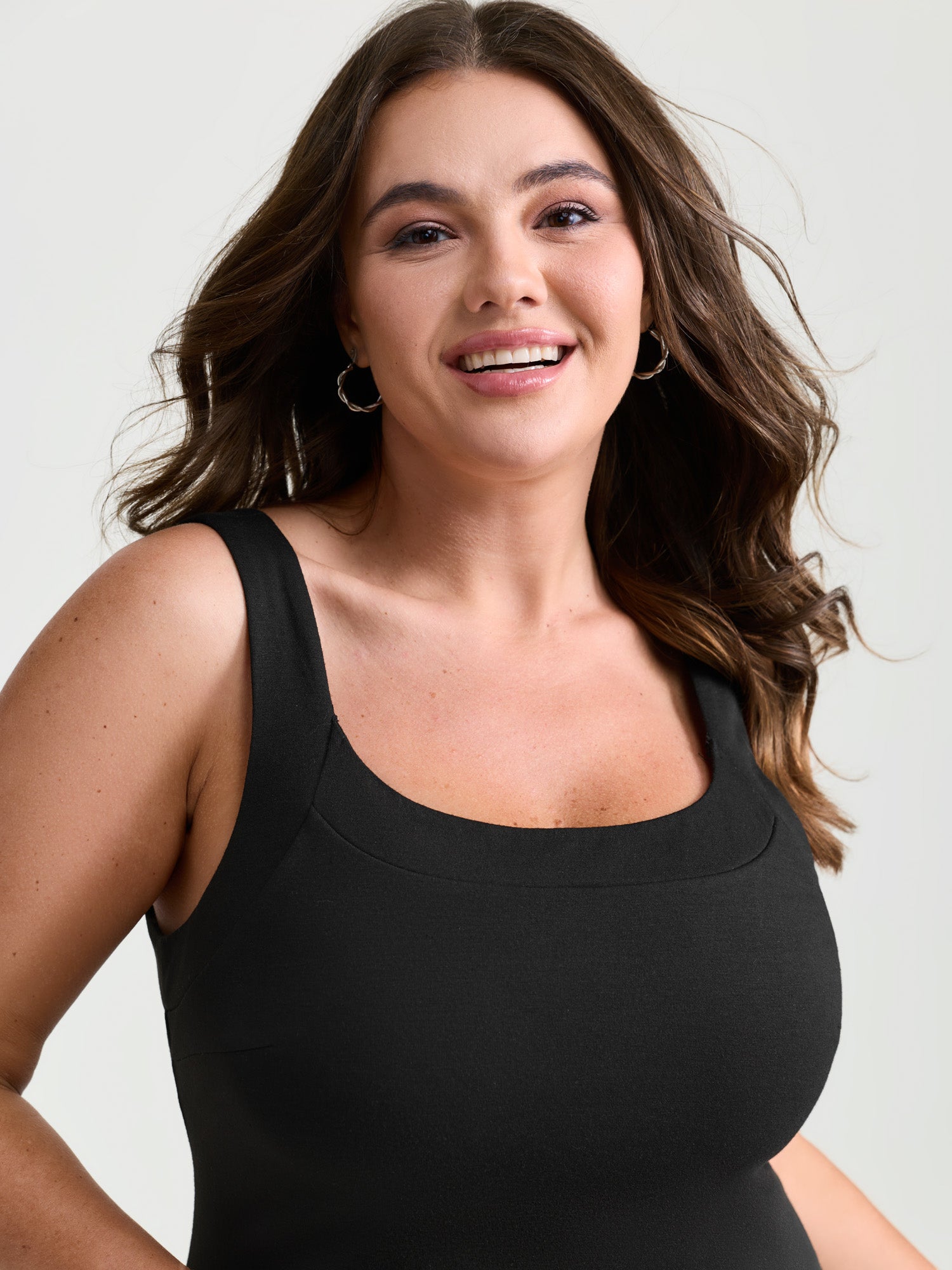 Supersoft Supportive Bra Fitted Plain Tank Top