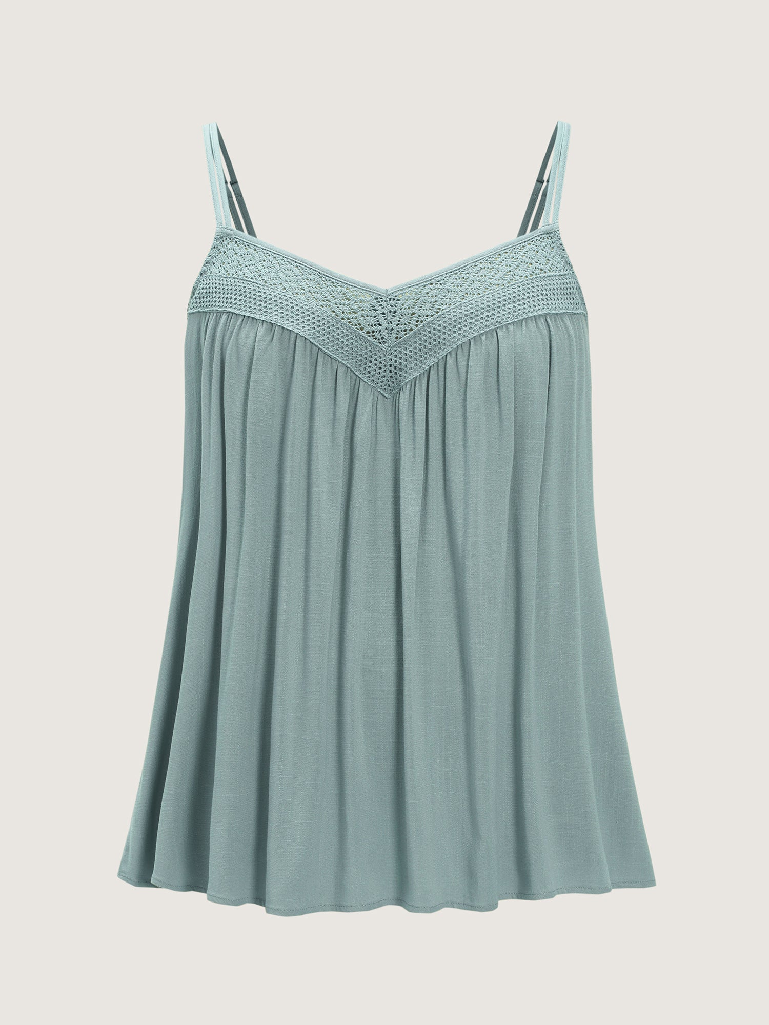 Lace Trim V-Neck Tank Top