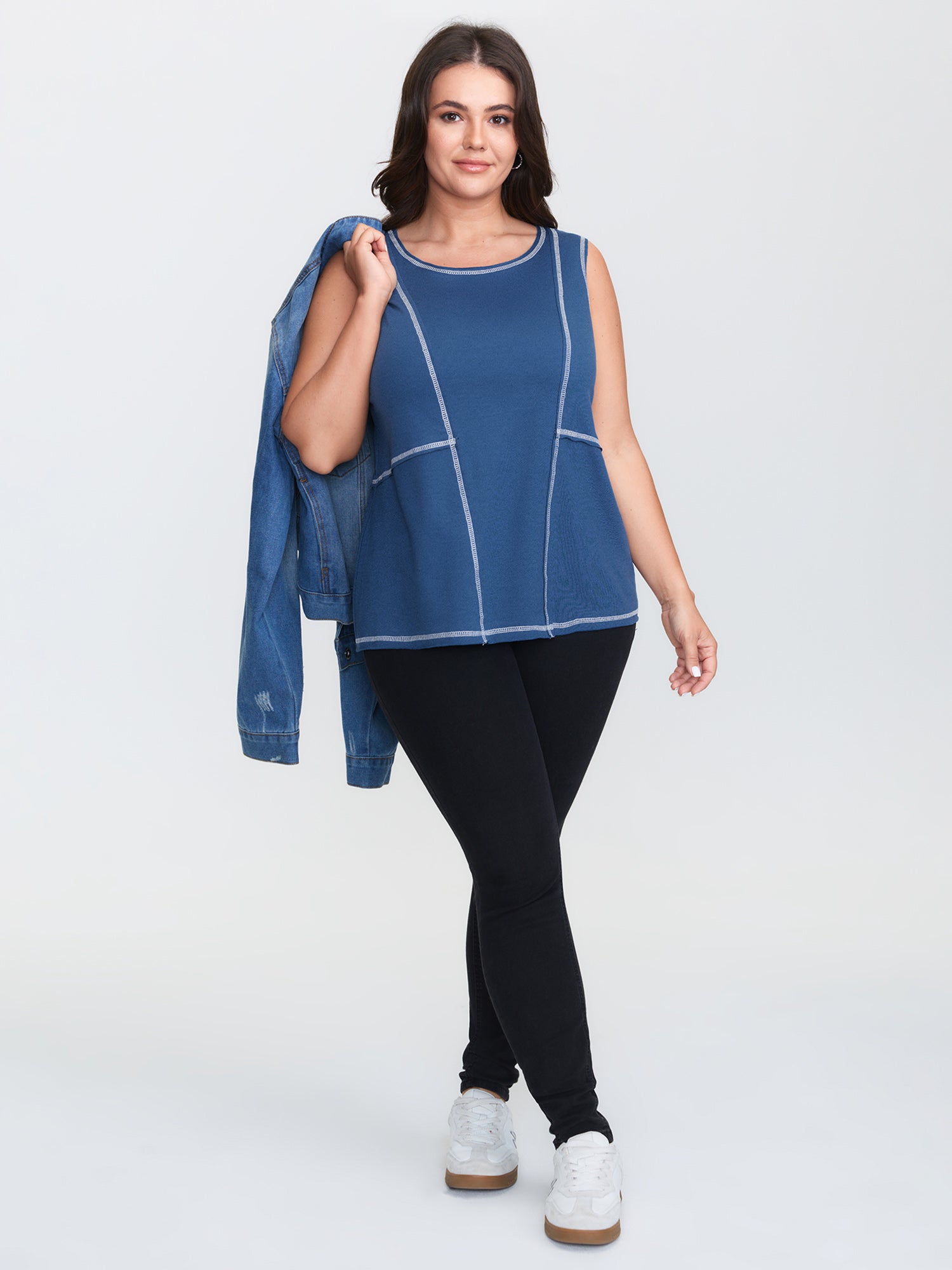 Color Contrast Edges Tank Top