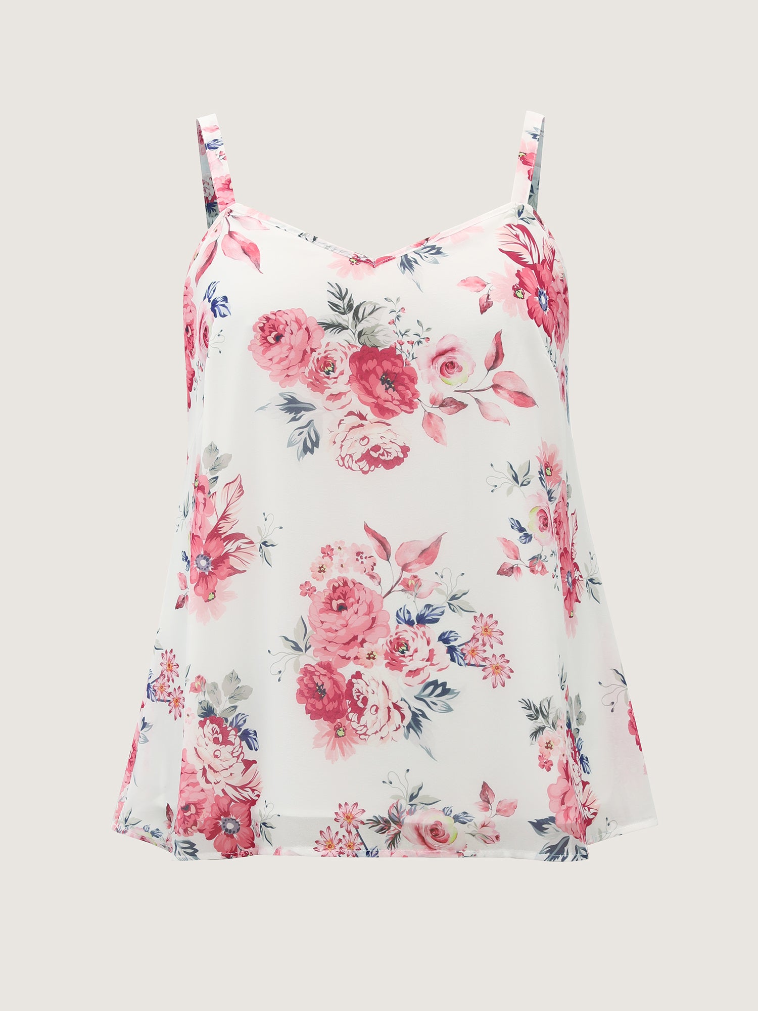 Romantic Floral Print Cami Tank Top