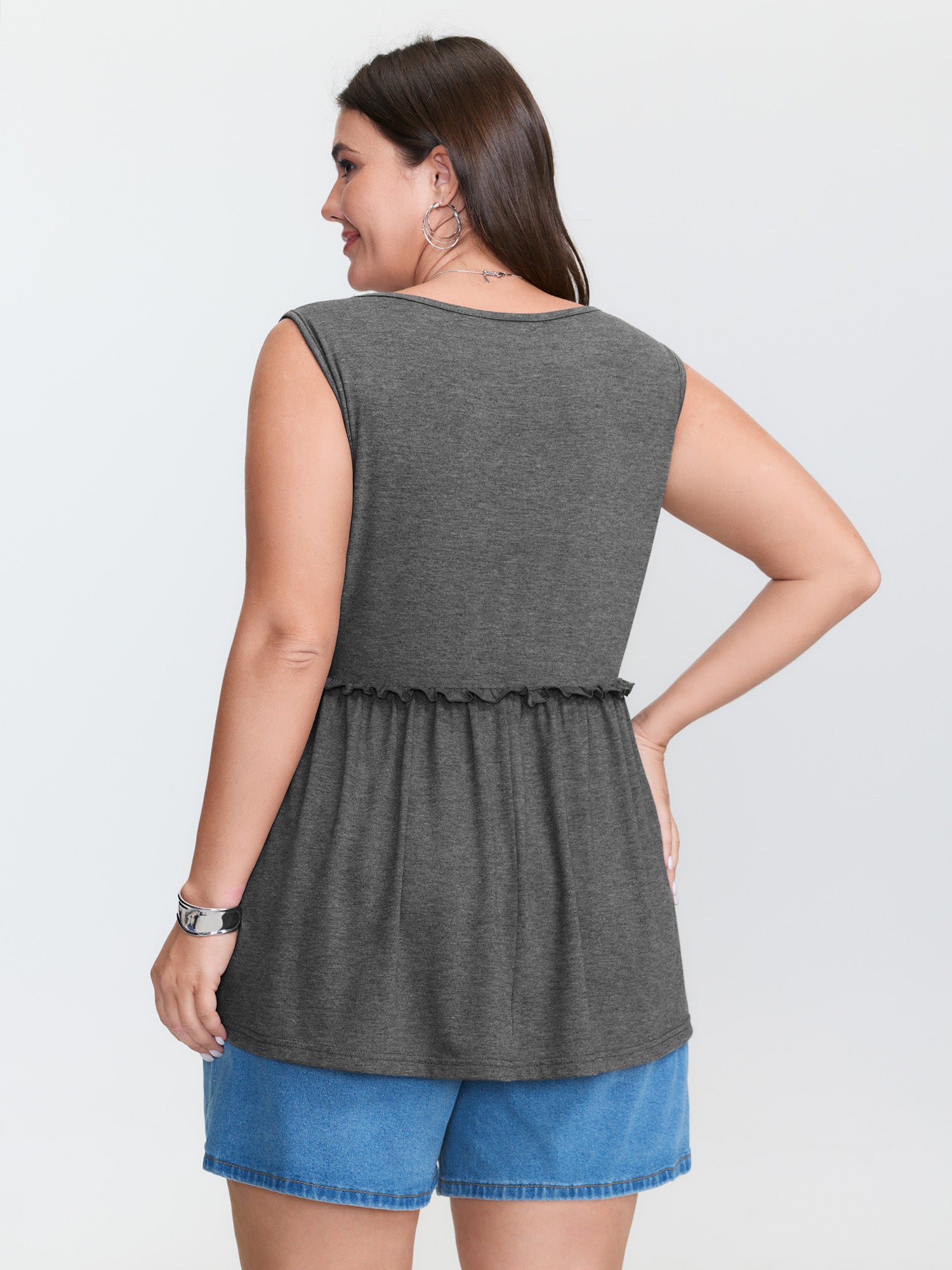 Lace Trim V-Neck Tank Top