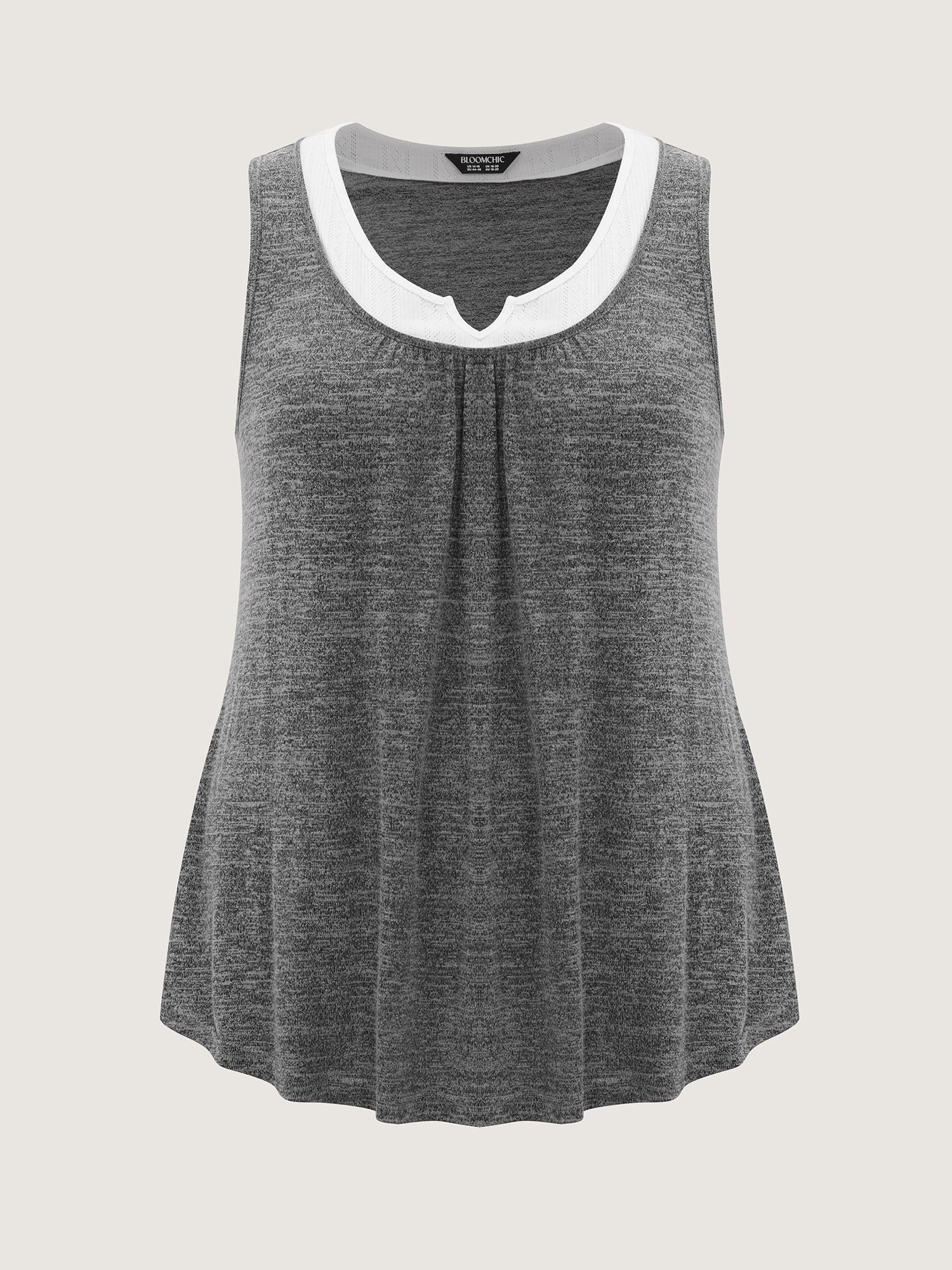 Supersoft Scoop Neckline Color Contrast Tank Top