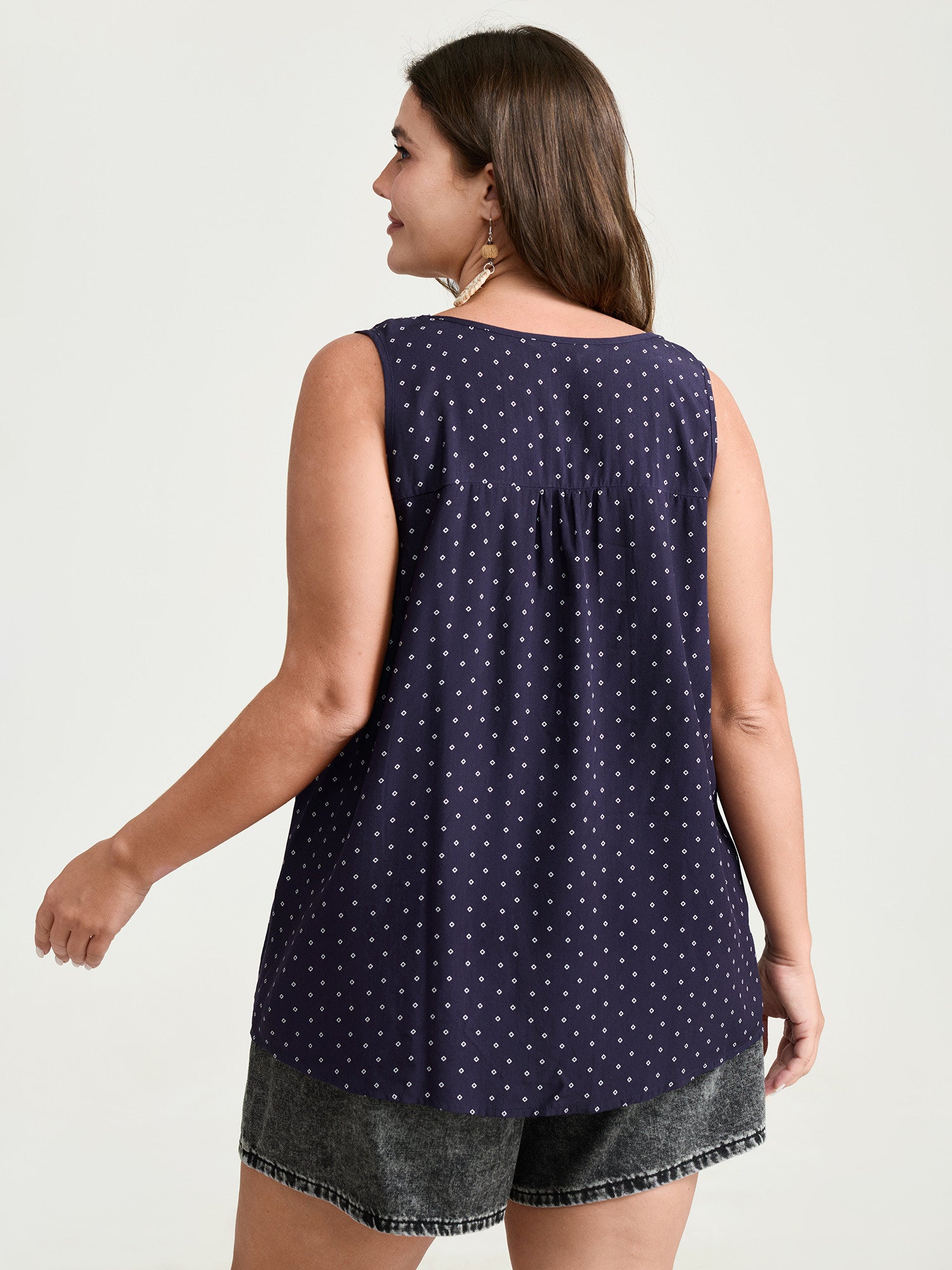 Supersoft Webbed Button Placket Tank Top